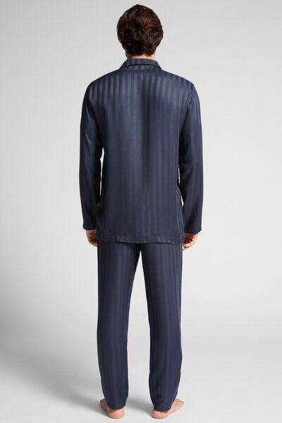 Blue Scuro Long Modal Pyjamas, , large image number 3