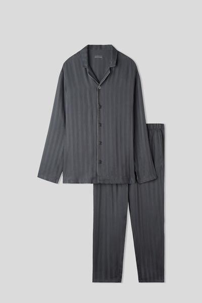 Grey Long Modal Pyjamas, B601_816I, large image number 2