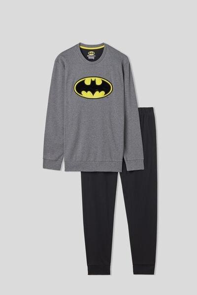 Dark Grey - 5227 - Charcoal Grey Melange DC Comics Batman Full-Length Cotton Pyjamas, , large image number 2