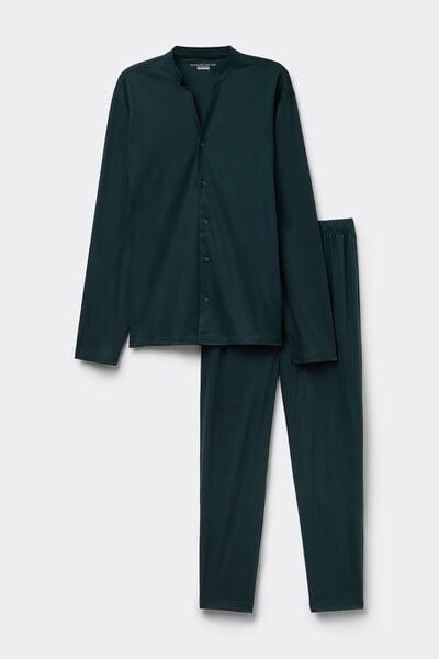 Green Button-Up Pyjama Set, B601_132J, large image number 2