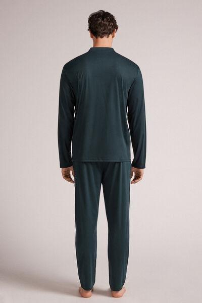 Green Button-Up Pyjama Set, B601_132J, large image number 3