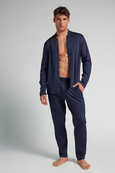 Blue Button-Up Pyjama Set, B601_490J, large image number 1