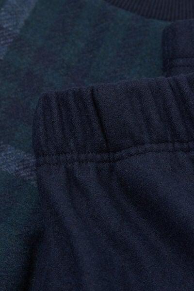 Navy Check Pyjamas Set, B601_749J, large image number 4