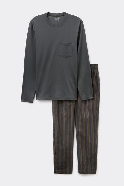 Green Filo Premium Plain-Weave Mercerised Cotton Pyjama Set, B601_221K, medium