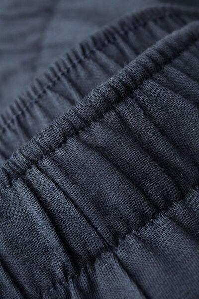 Blue - 800 - Blu Notte Cotton Trousers with Seam, Midnight Blue, large image number 4