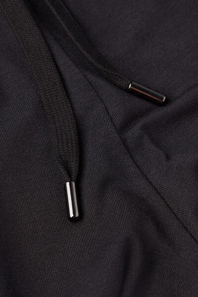 Black Silk And Modal Shorts, , large image number 4