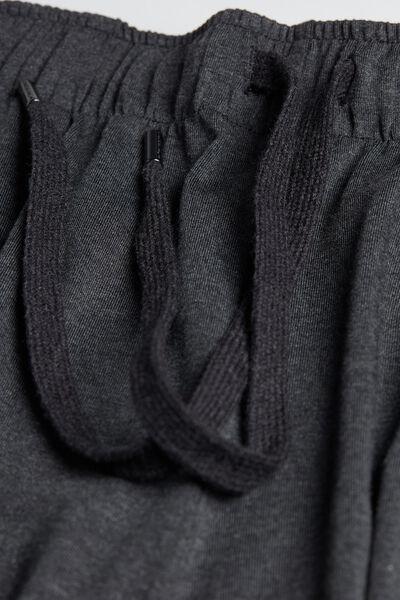 Grey Blend Silk And Modal Shorts, , large image number 4