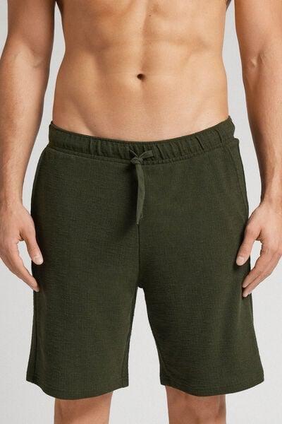 Green Fleece Shorts, , large image number 0