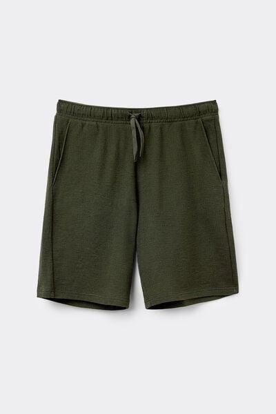 Green Fleece Shorts, , large image number 1