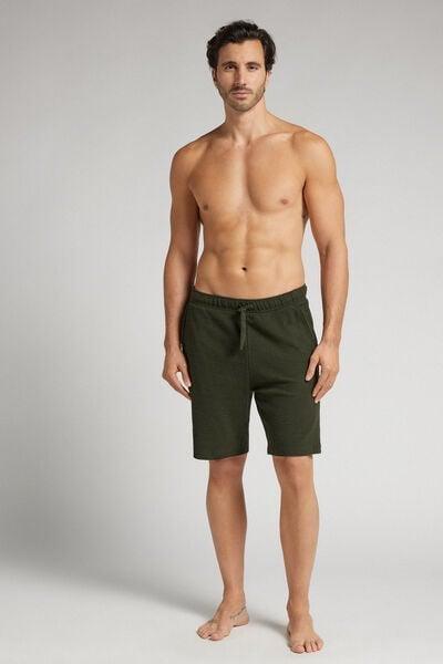 Green Fleece Shorts, B601_790J, large image number 1