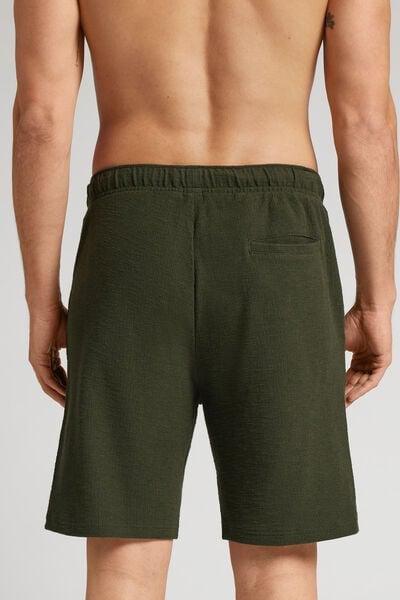 Green Fleece Shorts, B601_790J, large image number 3