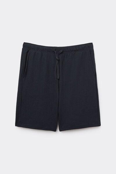 Blue Fleece Shorts, , large image number 1