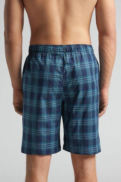 Blue Checked Shorts, B601_965J, large image number 3