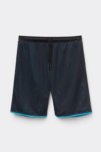Black Mesh Sports Shorts, , large image number 1