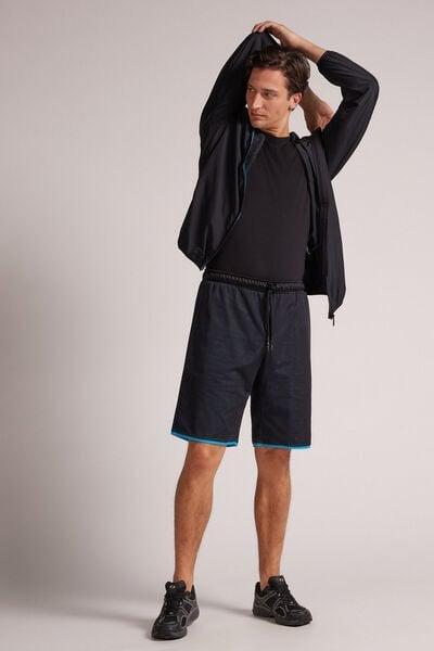 Black Mesh Sports Shorts, , large image number 2