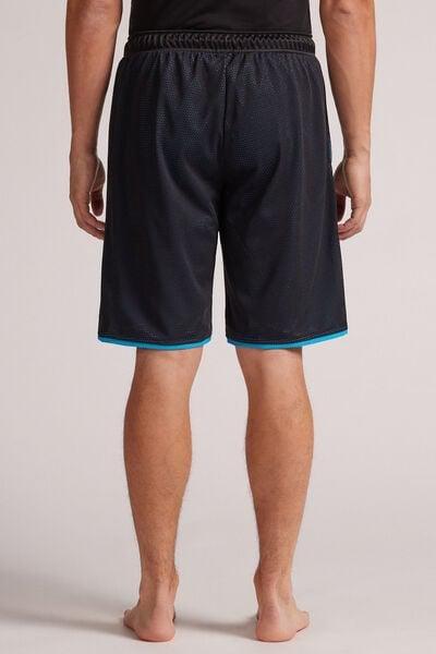 Black Mesh Sports Shorts, , large image number 3