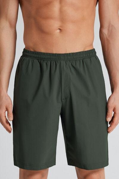 Green Elastic Waist Non-Iron Shorts, B601_083K, large image number 0