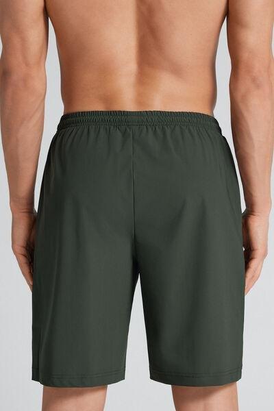 Green Elastic Waist Non-Iron Shorts, B601_083K, large image number 3