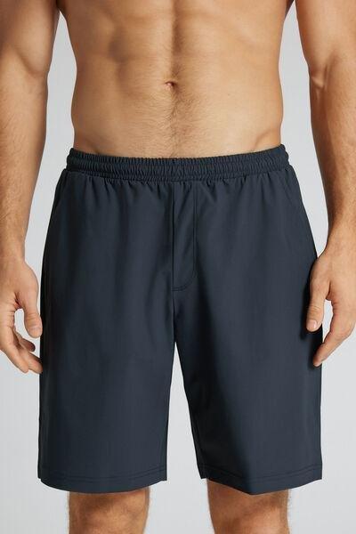 Navy Elastic Waist Non-Iron Shorts, B601_884J, large image number 0
