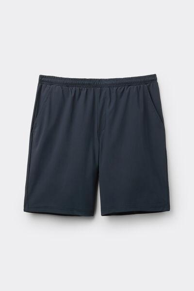 Navy Elastic Waist Non-Iron Shorts, B601_884J, large image number 2