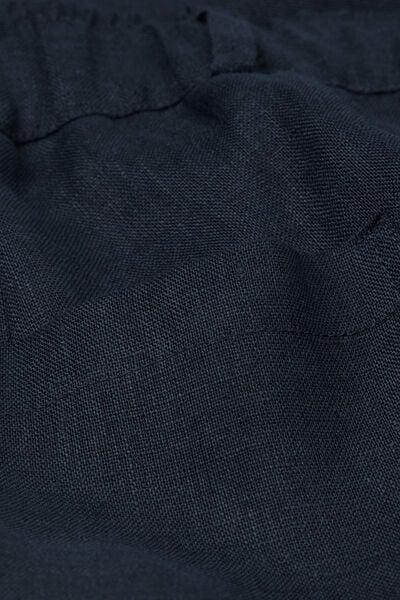 Blue Regular Fit 100% Linen Pants, B601_585J, large image number 4