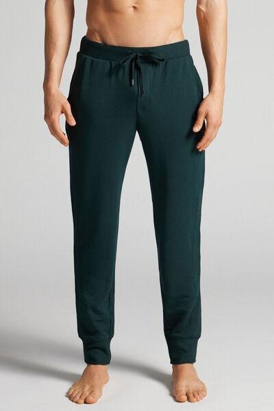 Green Long Micromodel Trousers, , medium