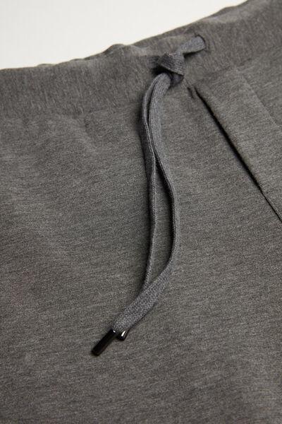 Grey Long Micromodel Trousers, , large image number 4