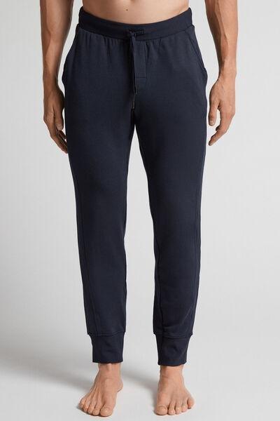 Blue Long Micromodel Trousers, , medium