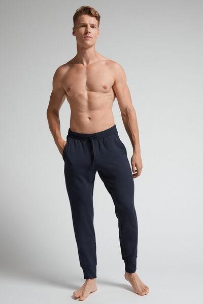 Blue Long Micromodel Trousers, , large image number 1