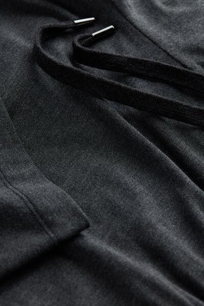 Grey Blend Long Silk And Modal Trousers, , large image number 4