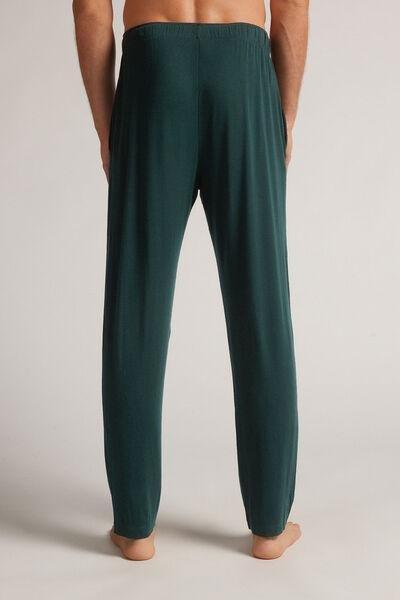 Green Solid Casual Trousers, , large image number 3