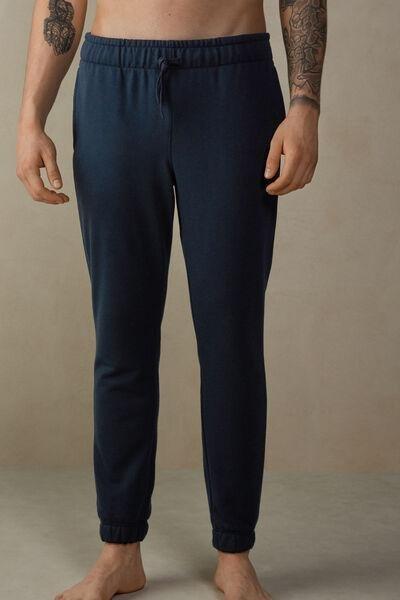 Blue Long Light Fleece Trousers, , large image number 0