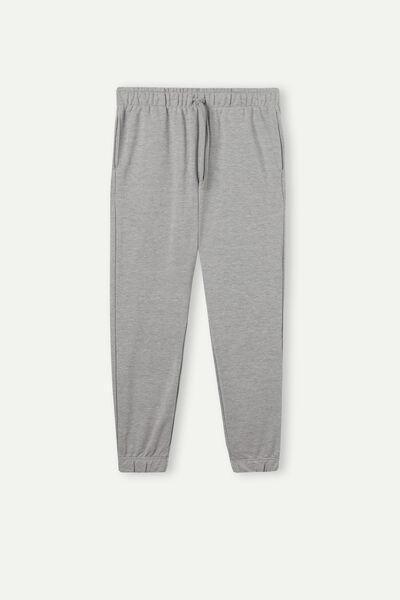 Grey Long Light Fleece Trousers, , large image number 2