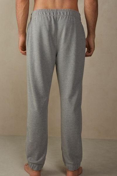Grey Long Light Fleece Trousers, , large image number 3
