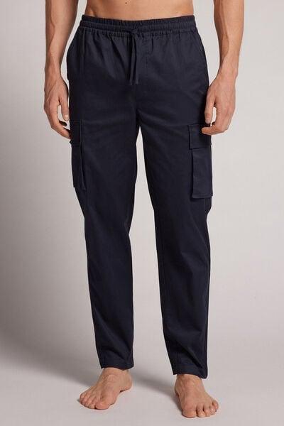 Blue Cargo Casual Pants, B601_7520, large image number 0