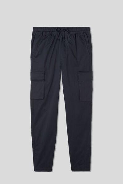 Blue Cargo Casual Pants, B601_7520, large image number 2