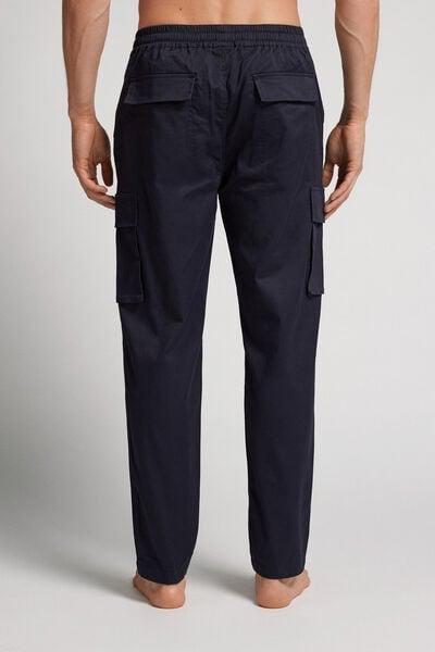 Blue Cargo Casual Pants, B601_7520, large image number 3