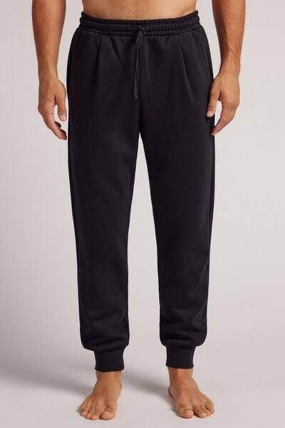 Black Brushed Fleece Trousers, , large image number 0