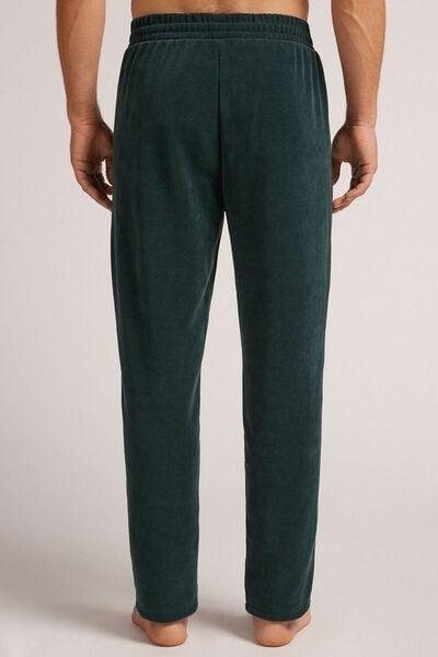 Green Textured Casual Trousers, B601_132J, large image number 3