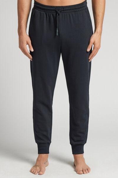 Black Solid Jersey Joggers, , large image number 0