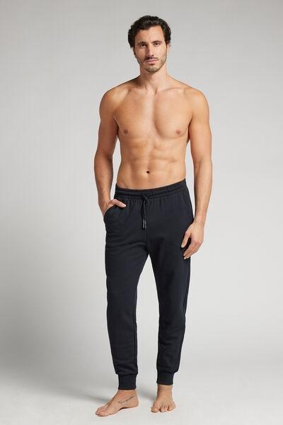 Black Solid Jersey Joggers, , large image number 1