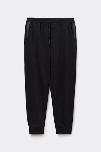 Black Fleece Trousers, Black, medium