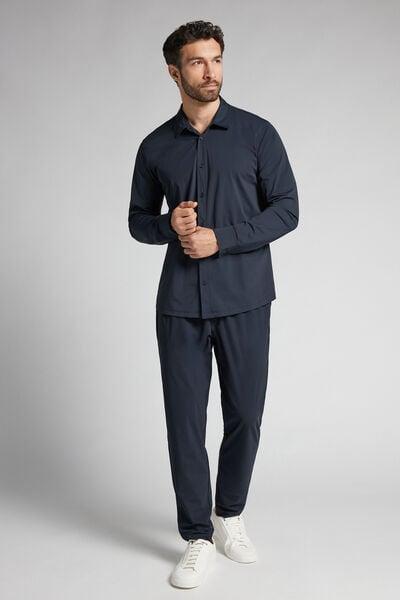 Blue Non-Iron Trousers, B601_884J, large image number 1