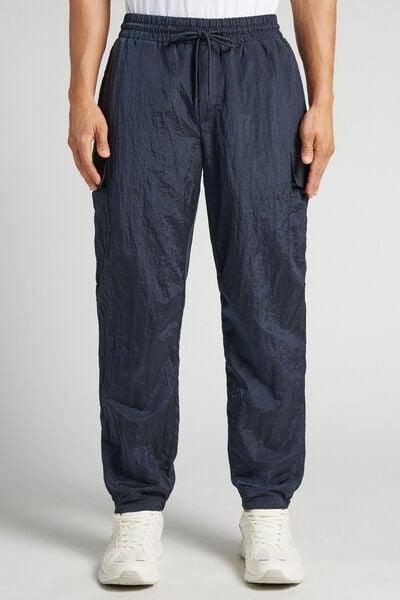 Navy Shine Cargo Pants, Intense Blue, large image number 0