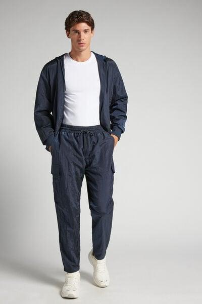 Navy Shine Cargo Pants, Intense Blue, large image number 1