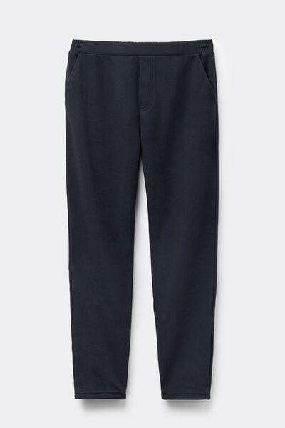 Navy Long Cloth Effect Fabric Pants, B601_011K, large image number 2