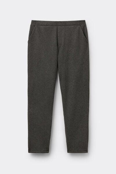 Grey Long Cloth Effect Fabric Pants, B601_996J, large image number 2