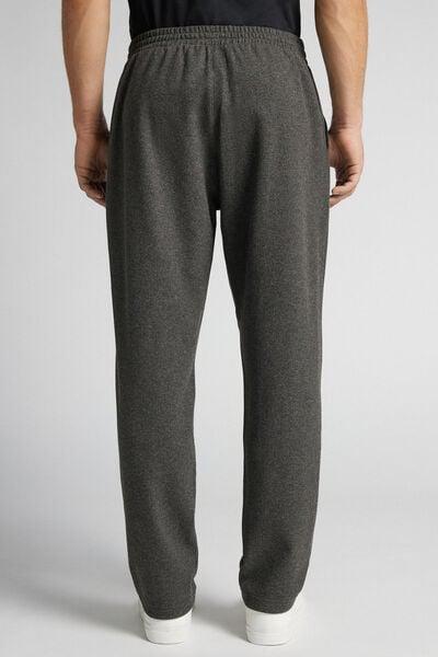 Grey Long Cloth Effect Fabric Pants, B601_996J, large image number 3