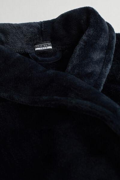 Blue Fleece Dressing Gown, , large image number 4