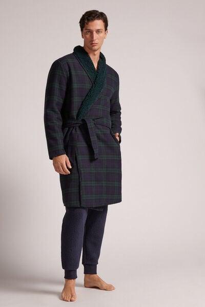 Blue Double Face Dressing Gown, B601_734J, large image number 1